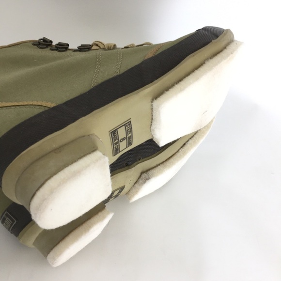 Hodgman Steel Shank Boots Men’s Green Brown New NWOT Canvas Fishing Boots Size 8 - Picture 4 of 11